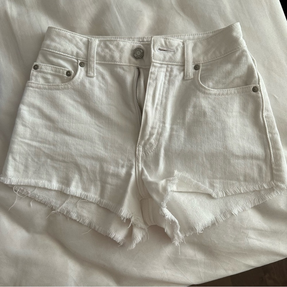Sunday Best White Denim Cutoff Jean Shorts